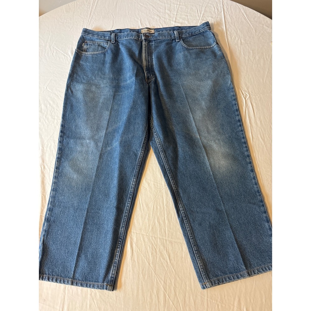 LL Bean Relaxed Fit Jeans Mens 44x29 Blue Excellent Straight Leg Denim 0R041